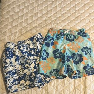 OP Kids Swim Trunks - Blue and Orange Floral